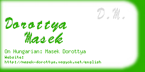 dorottya masek business card